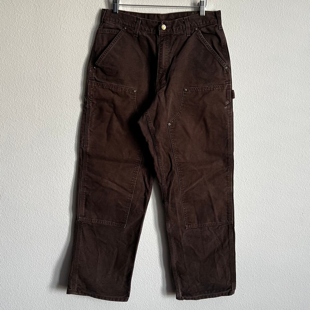Carhartt B136 DKB brown double knee work wear carpenter pants